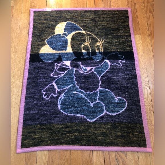 Vintage Biederlack Disney Baby Minnie Mouse Blanket - Picture 5 of 6